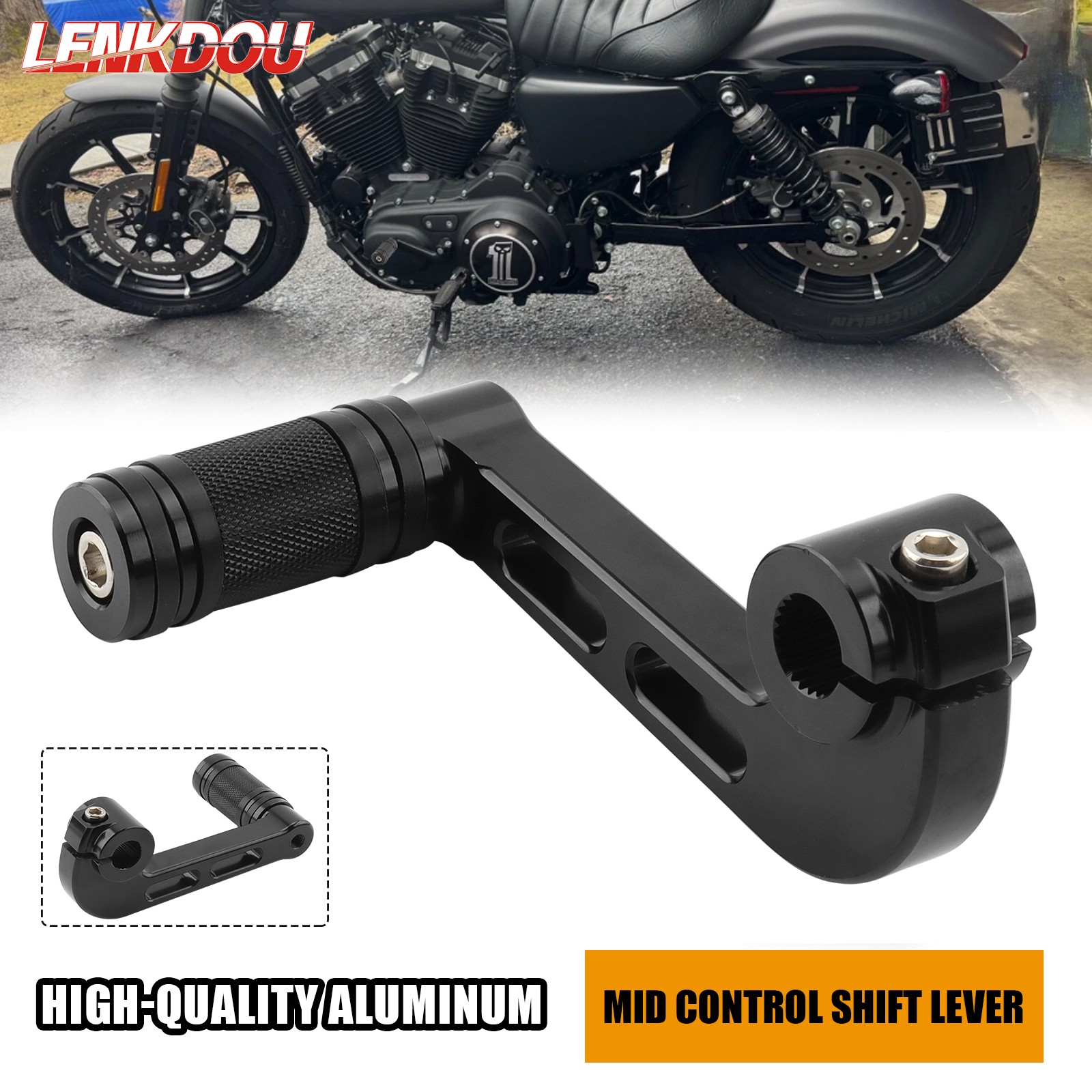 Mid Control Shift Lever Shifter Pedal For Harley Sportster 883 1200 XL 2004-2022