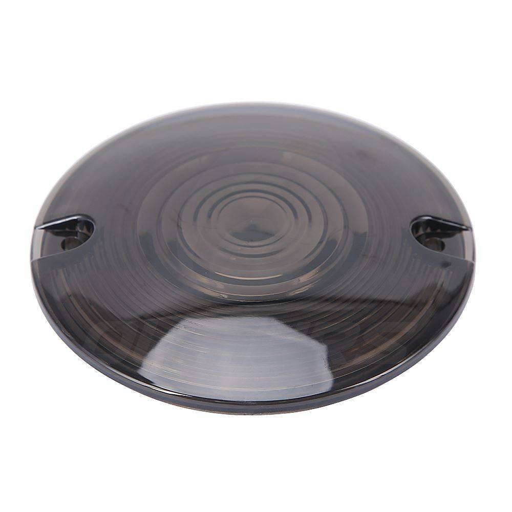 2Pcs Smoked Lens Turn Signal Light Flat Lens Covers For Harley Road King Glide