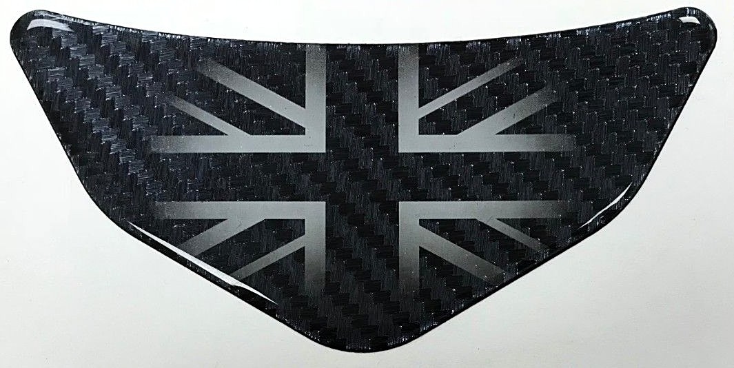 UK Carbon Fibre effect Car – Motorcycle Chevron Sticker HIGH GLOSS DOMED GEL