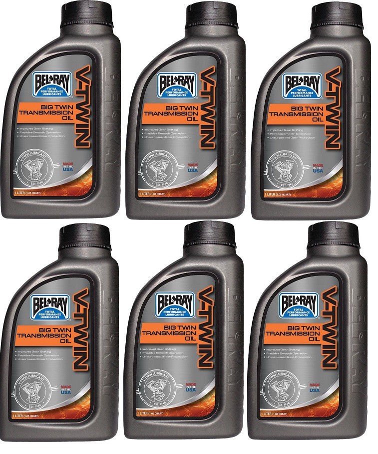 6 Bottles Bel-Ray Big Twin Transmission Oil 96900-BT1