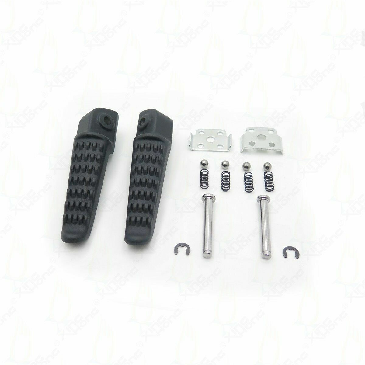 Black Rear Foot Pegs Footrest For Kawasaki ZX-6R 03-11 ZX-9R 98-03 ZX-10R 04-12