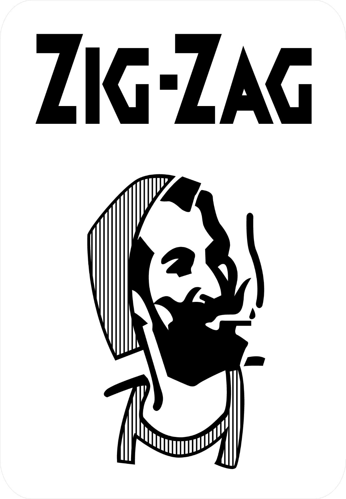4488 (1) 3.75″ Zigzag cigarette papers decal sticker Laminated