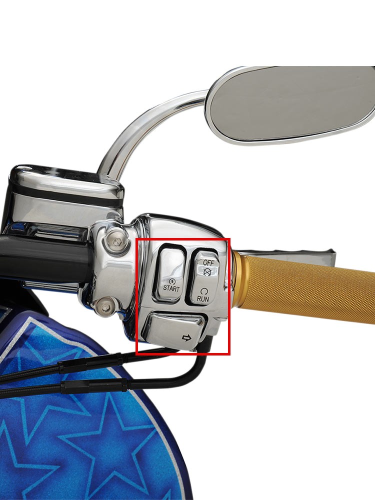 Chrome Hand Control Switch Button Cap For Harley Heritage Softail Classic 96-10