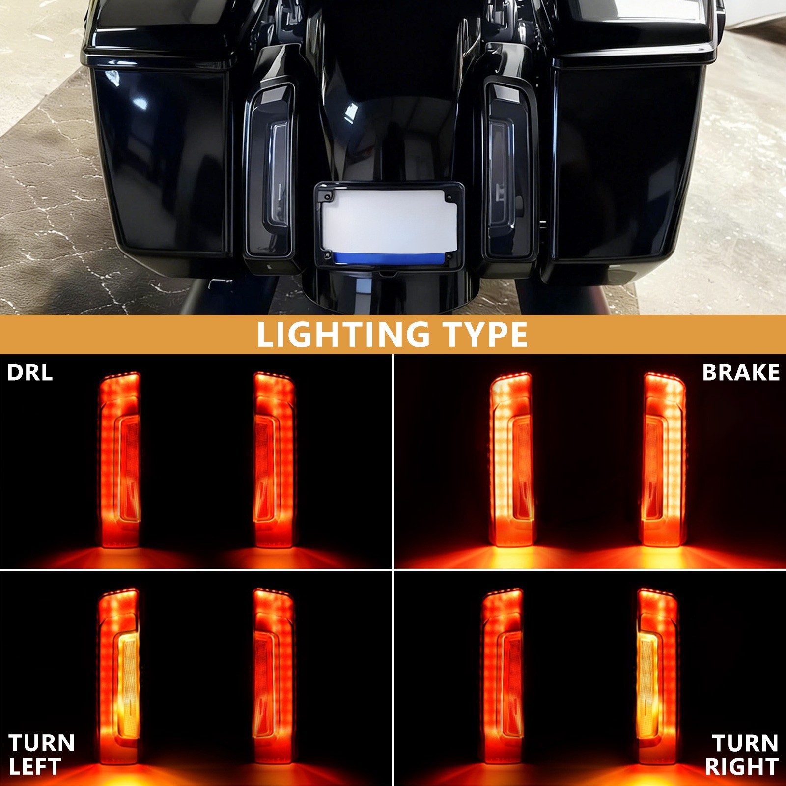 LED Saddlebag Rear Fender Taillight For Harley CVO Road Street Glide ST 23-2026