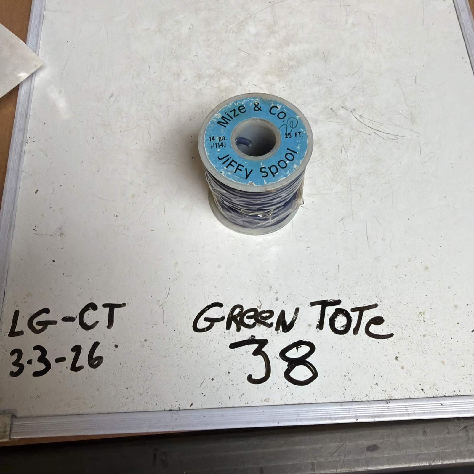 Mize And Company 14 Gauge Jiffy Spoil Blue Wire, 25 Ft Spool, NOS Sealed