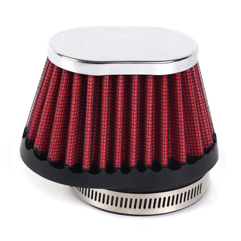 Universal Red 51mm 2inch Motorcycle Air Intake Filter Cleaner Pod Replacement