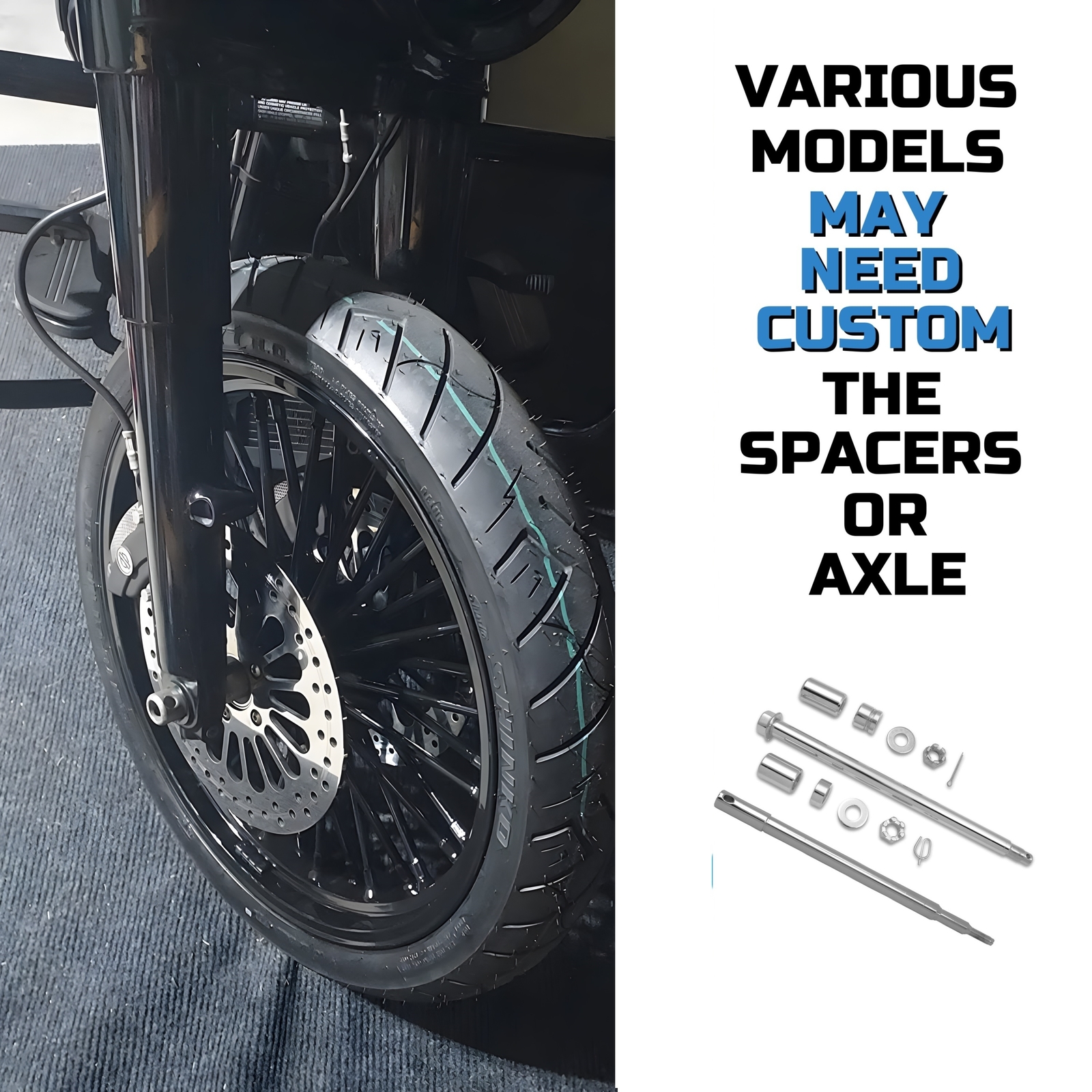 Stainless Steel Spokes Front Dual Wheels & ABS Bearing for 2008-Up Touring New