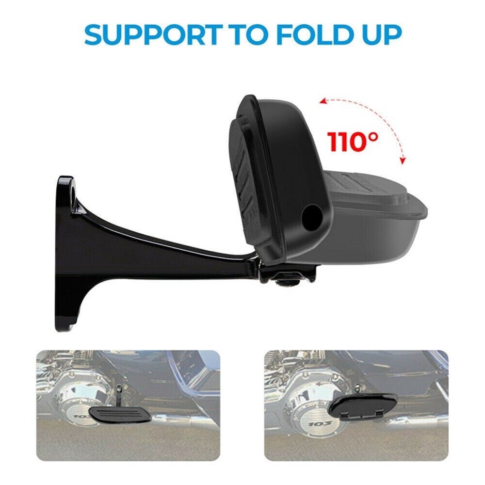 For Harley Black Rear Passenger Floorboards Road Glide Special FLTRXS 2015-2023