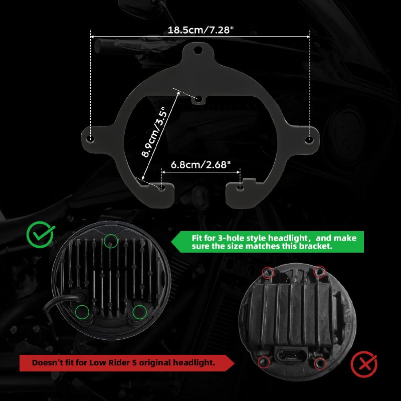 Front Headlight Fairing Windshield & Bracket Fit For Harley Low Rider 2020-2025