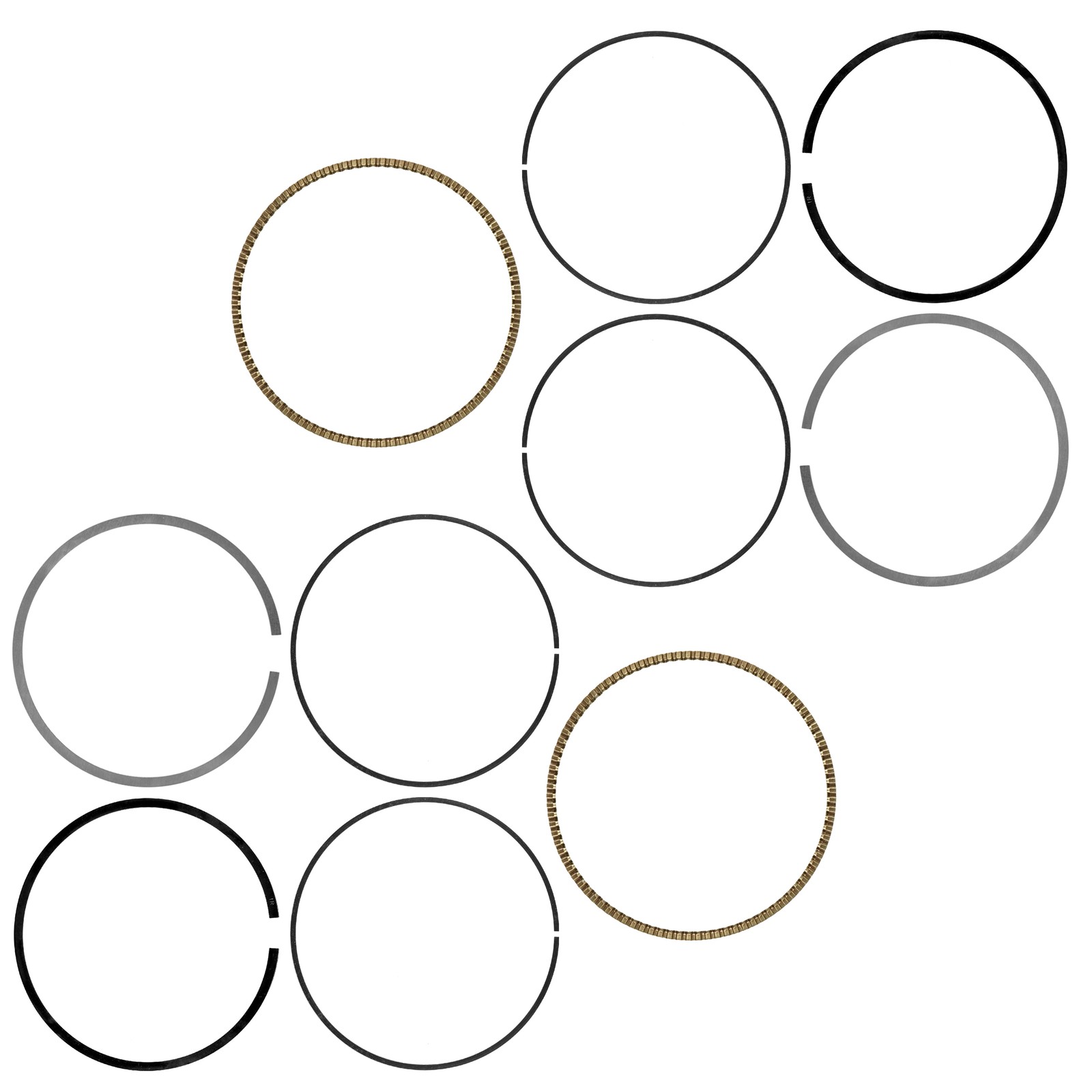 Caltric Piston Ring Set For Yamaha V Star 650 XVS650 1998-2011 2013-2016 QTY 2