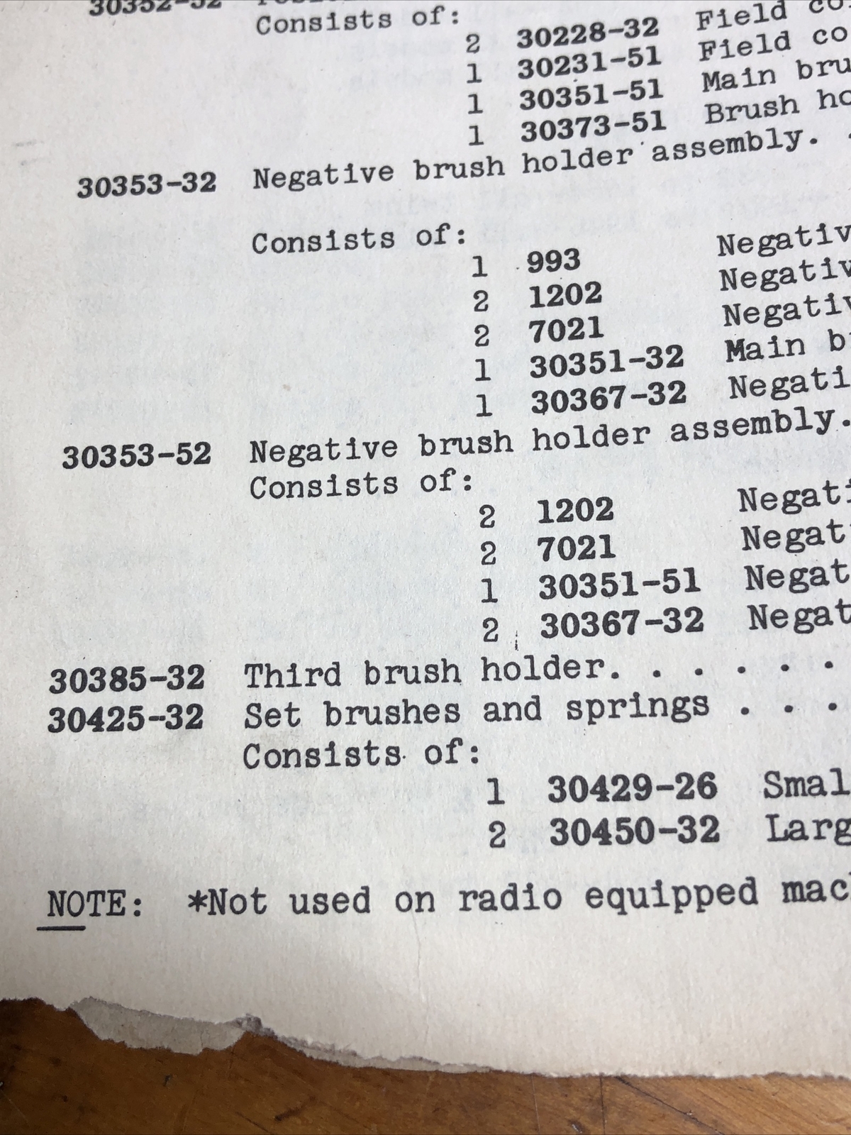 Dixie Distributing Replace Harley Brushes OEM 30425-32 Knuckle Pan U Flathead WL