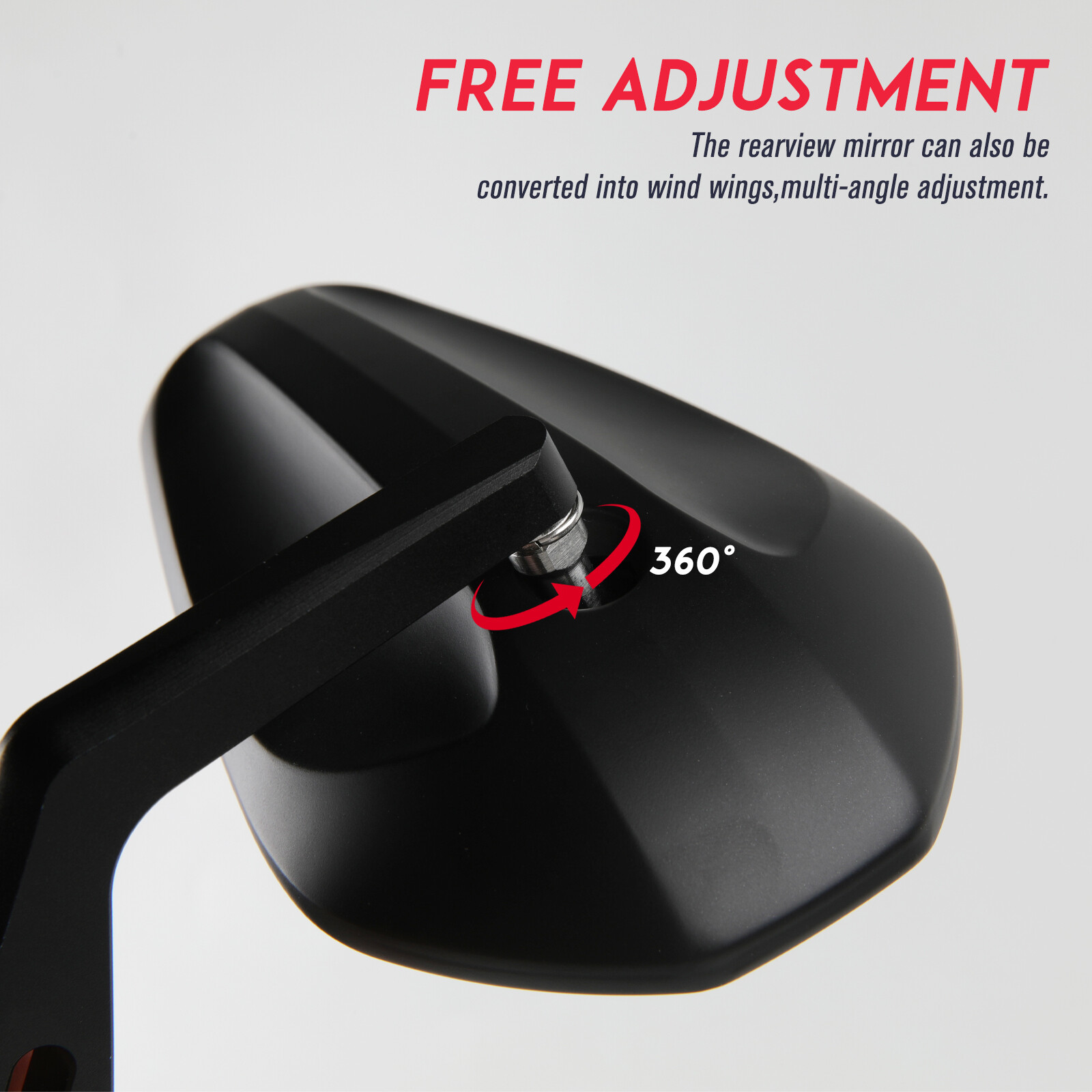 For Suzuki GSXS750 GSXS1000 SV650 Motorcycle 7/8″ Handle Bar End Mirrors Black