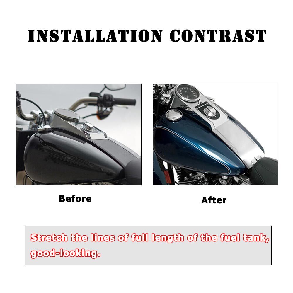 Fit For Harley Softail Heritage Springer Chrome Lower Dash Tank Panel Extension