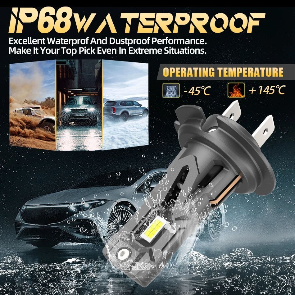 2X H7 LED Headlight Bulbs 6000K For Kawasaki Ninja 650R 2006-2011 650 2013-2019