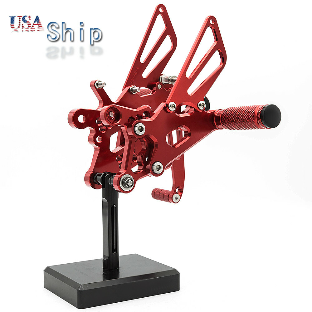 For Yamaha YZF R6 2006-2015 CNC Rearsets Footrests Foot Pegs 2007 2008 2009 2010