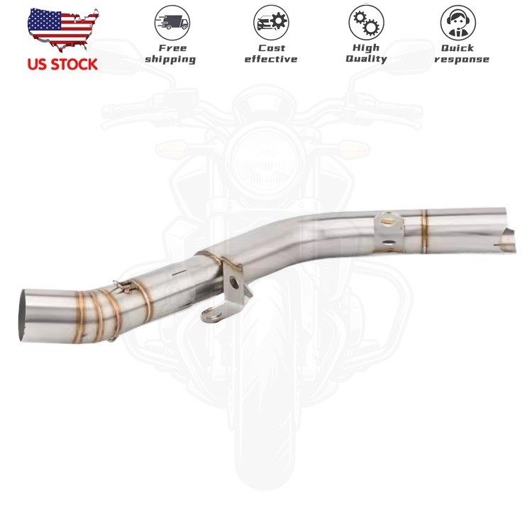 For Suzuki GSXR600 GSXR750 11-26 Exhaust System Mid Pipe Slip On Silvery Muffler