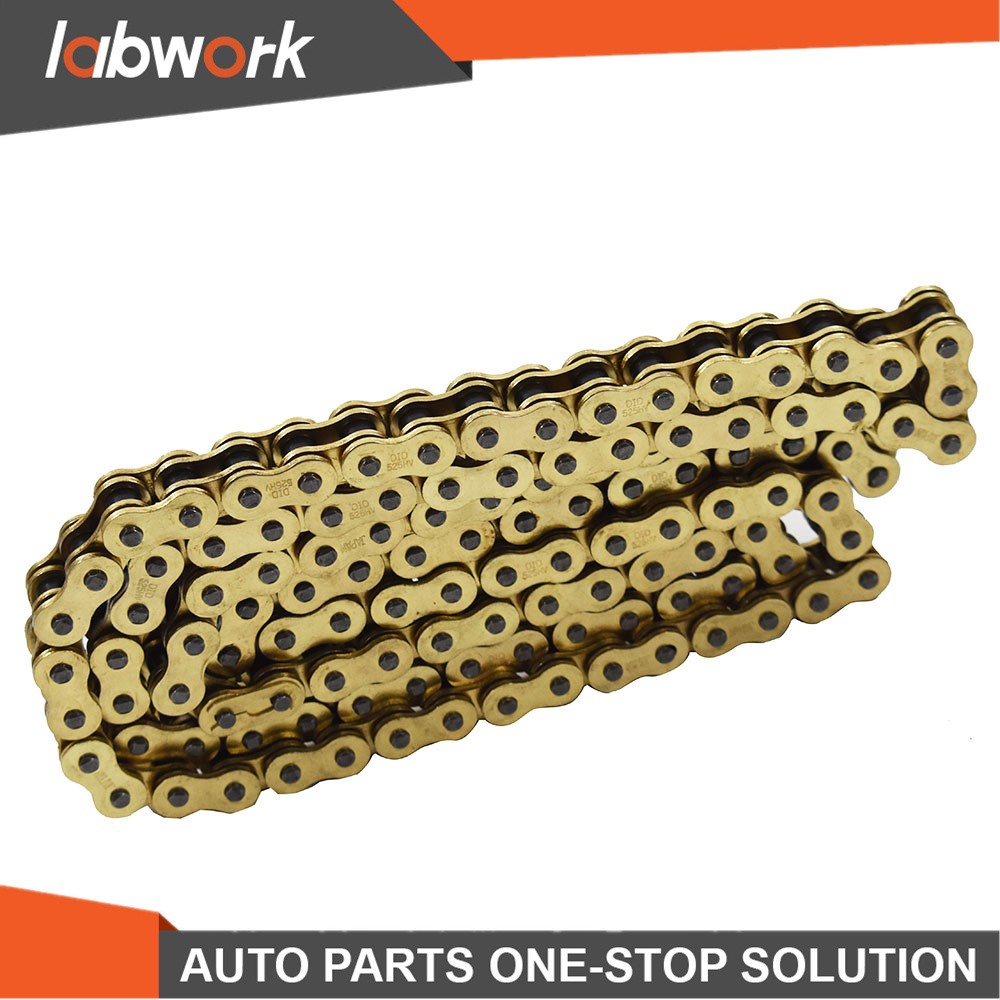 Labwork Drive Chain Gold Color-O-Ring 525-120 ATV Motorcycle 525 Pitch 120 Links