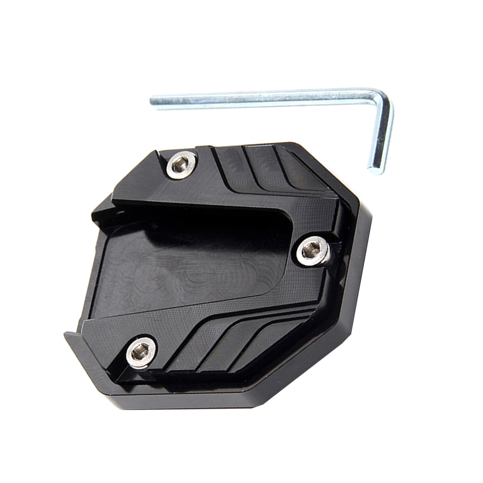 Universal Motorcycle Kickstand Extender Foot Side Stand Extension Pad Plate qq