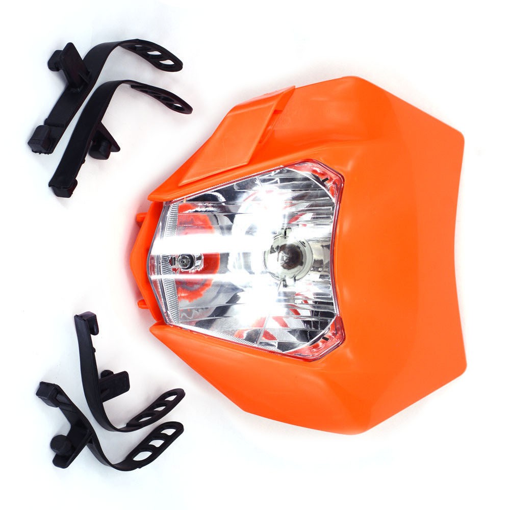 Enduro Super 950 Orange For Lamp Headlight Plastic PP Head Fits Light Front