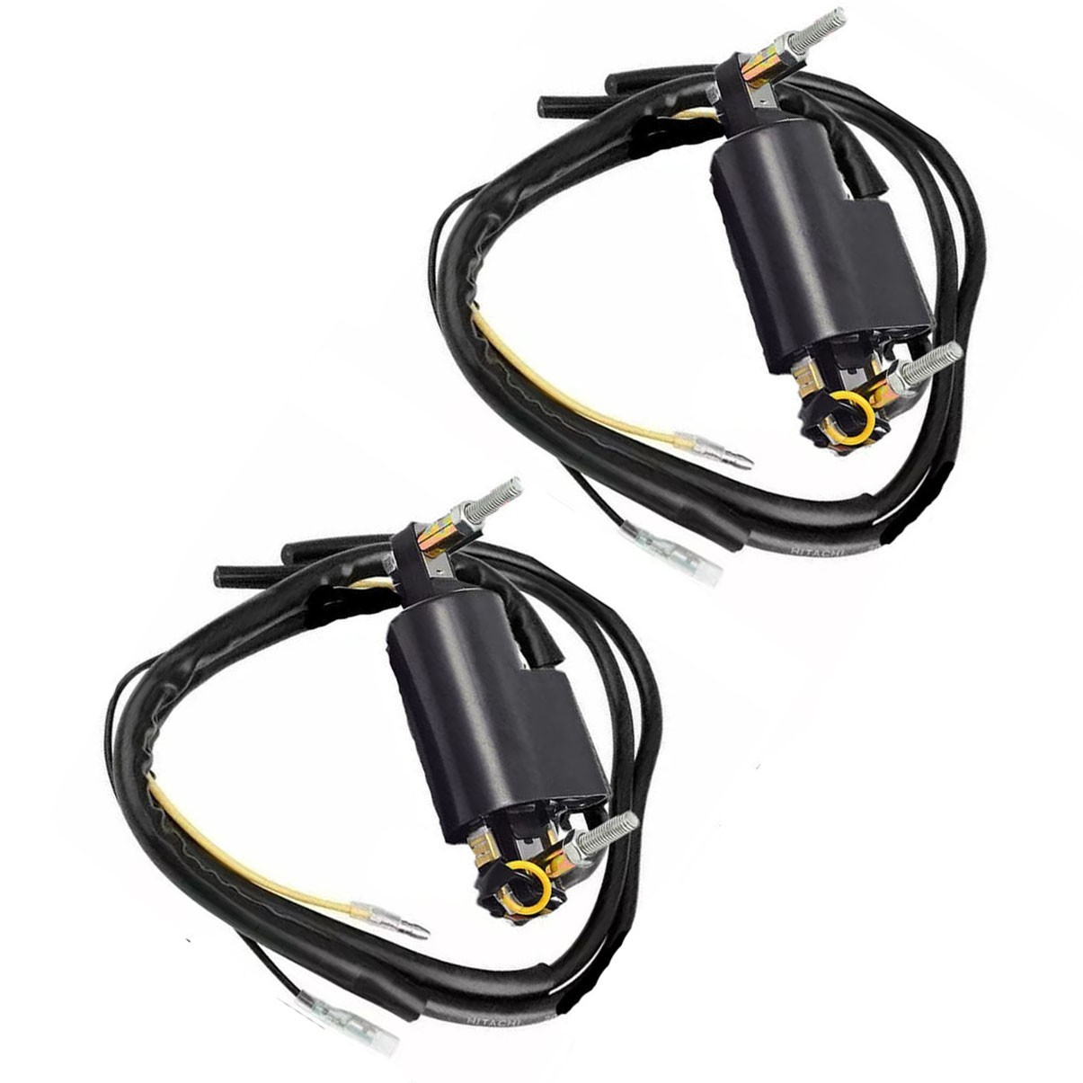 2x Ignition Coil +Spark Plug for Kawasaki KZ1000P KZ1000 Police 1000 1996-2000