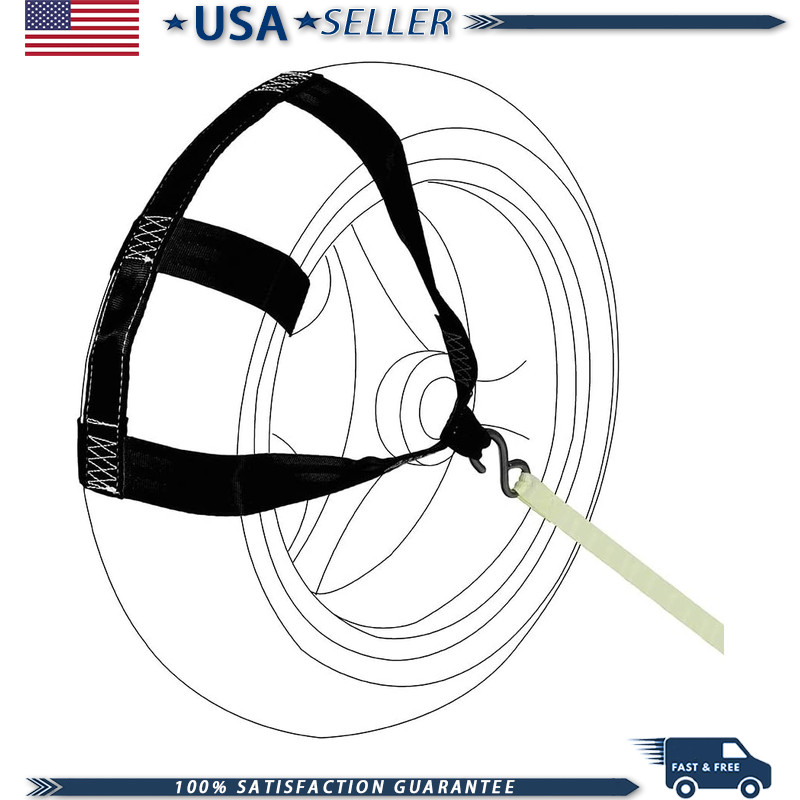 Motorcycle Rear Wheel Tie Down Strap BlackColor: Black