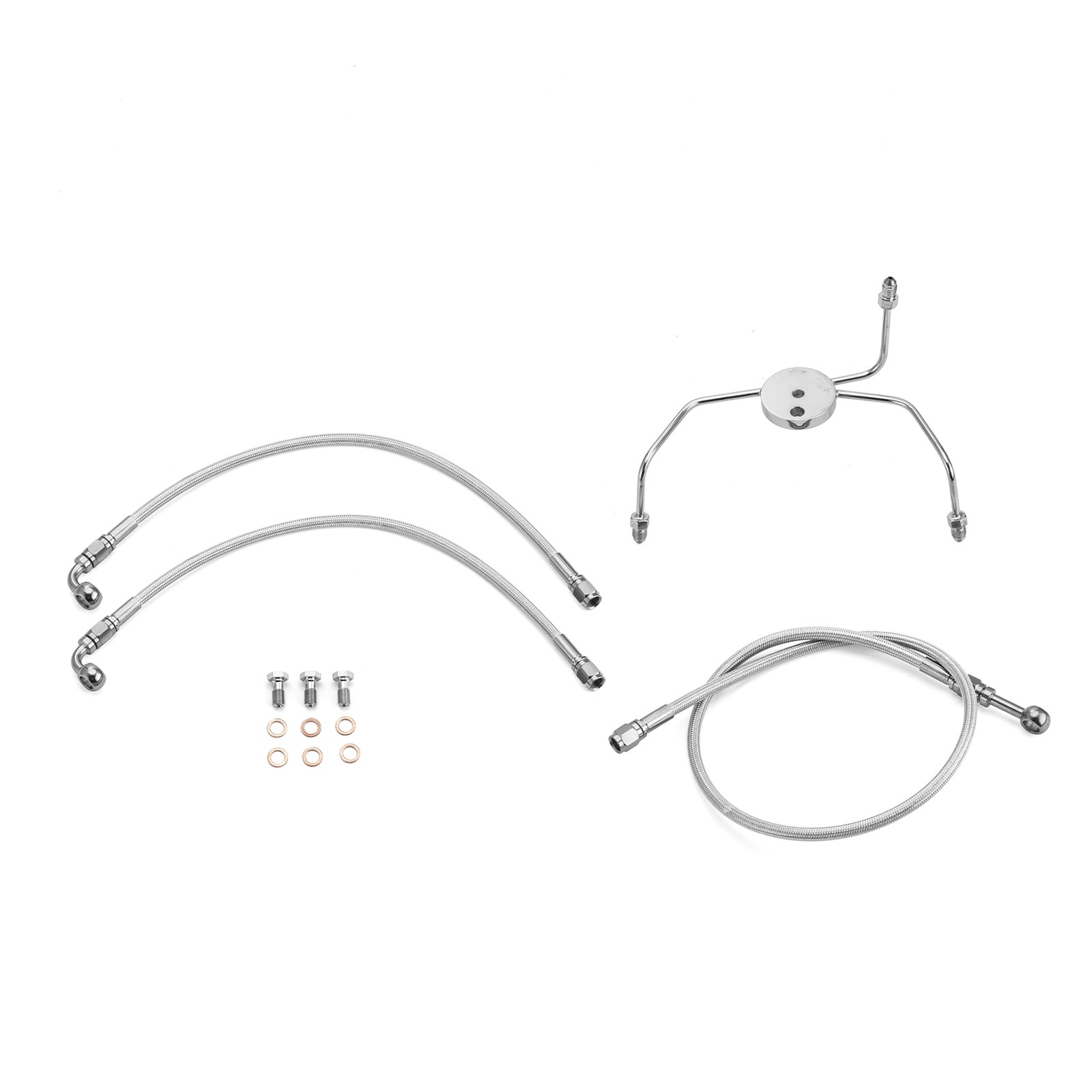 Non-ABS Extended Front Brake Line Kit For Harley Touring 99-07 14″-16″ Handlebar