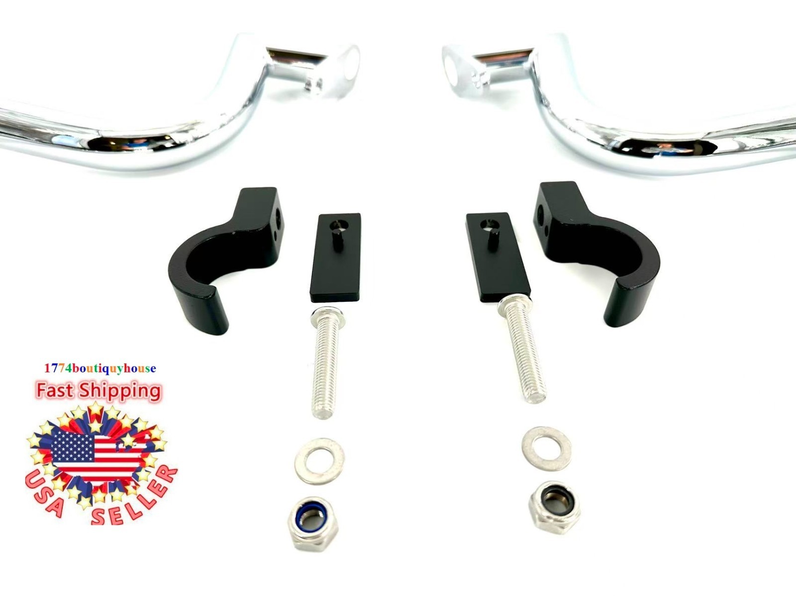 NEW Silver Crash Engine Guard Highway bar Kawasaki VN1600A Classic 01-1461 1.25″