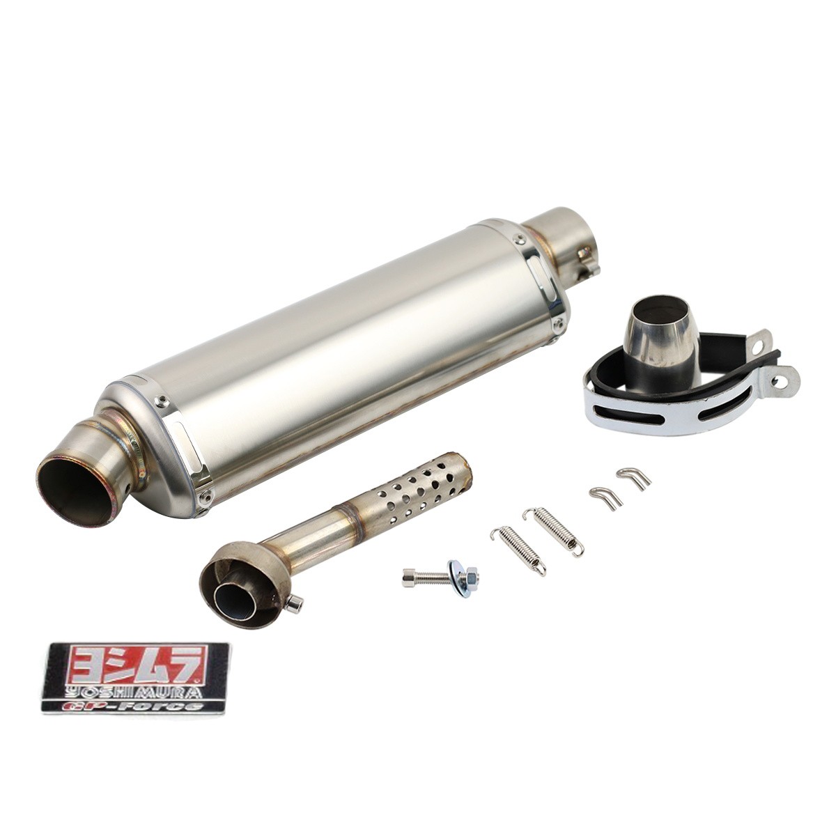 Universal Exhaust Pipe 51mm Muffler Tip For Motorcycle ATV With DB Killer Baffle