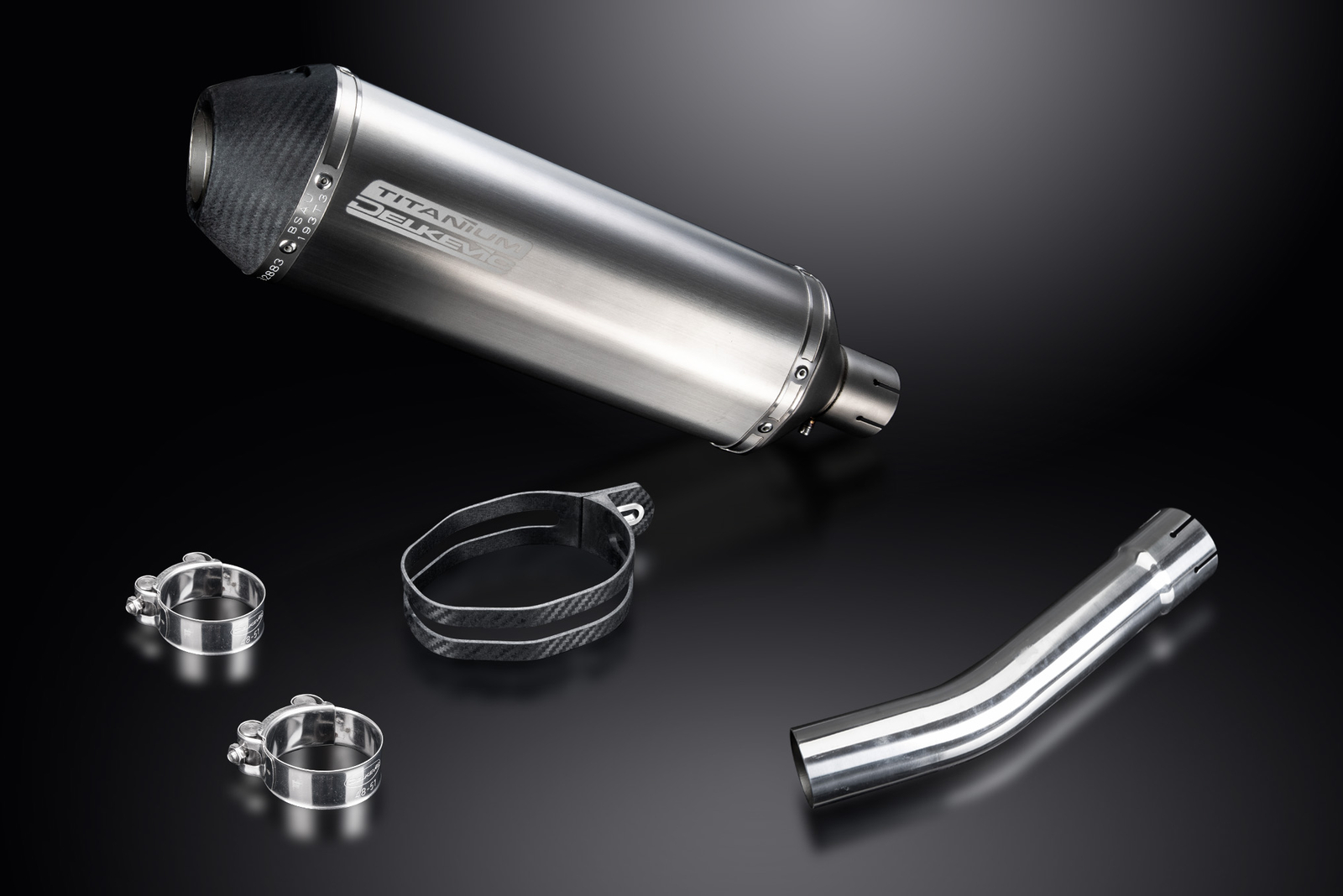 Suzuki GSX-R600 01-03 Delkevic Slip On 13.5″ X-Oval Titanium Exhaust Muffler Kit