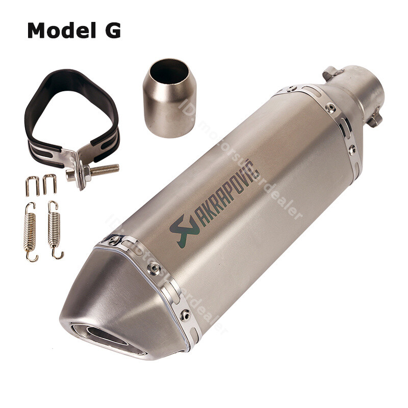38-51mm Universal Motorcycle ATV Exhaust Tips Muffler Tail Pipe 370mm DB Killer