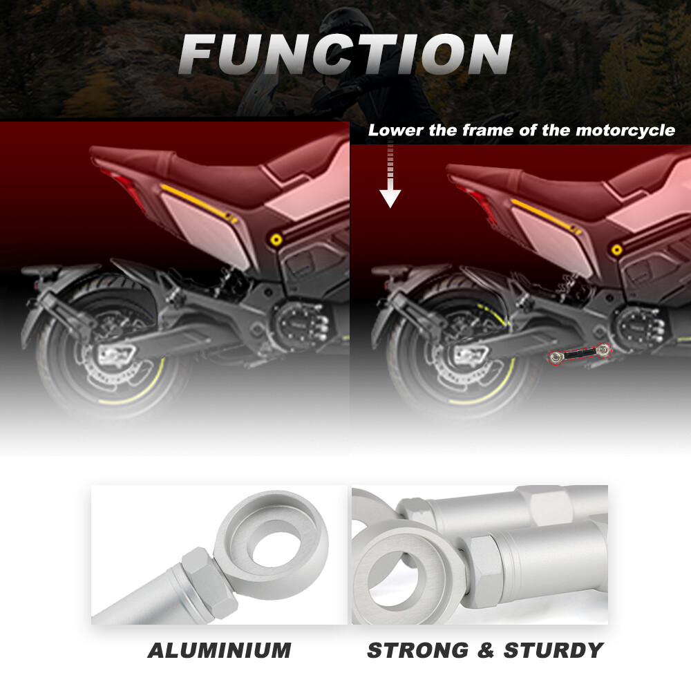 Adjustable Lowering Links Silver Kit Fit For Yamaha Tenere 700 XTZ690 2019-2024