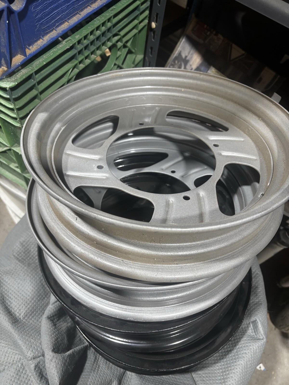 Yamaha YSR OEM YSR50 YSR80 Front & Rear Wheels Newly Powder Coated Silver