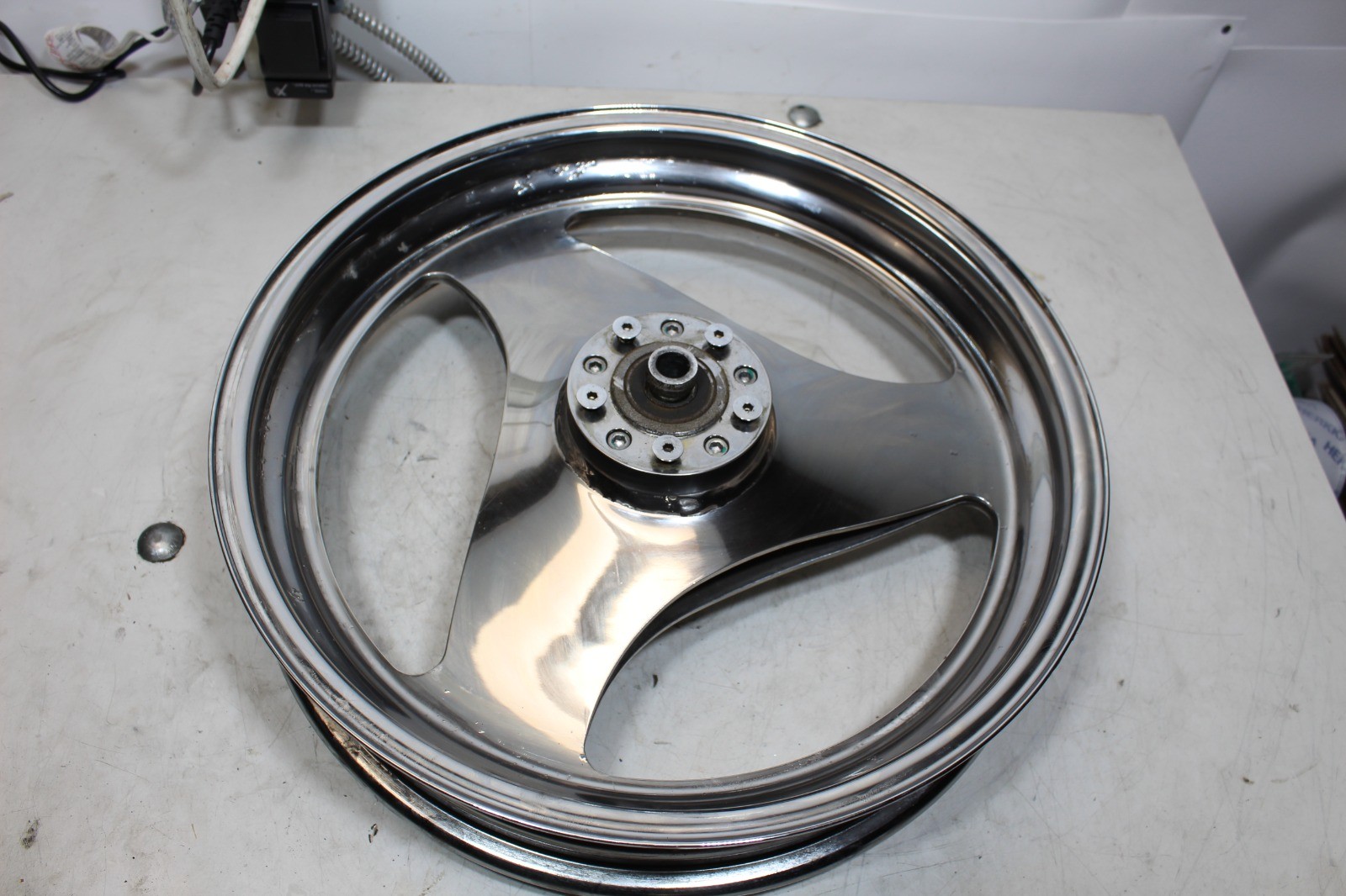Buell X1 S1 M2 PM Chrome Plated Wheel Set 17×3.5 17×5.5″ Straight Pitting