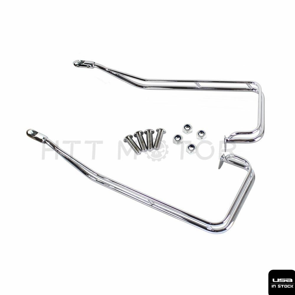 Twins Saddlebag Support Guard Bars Pannier Rail For 2009-13 Harley H-D Touring