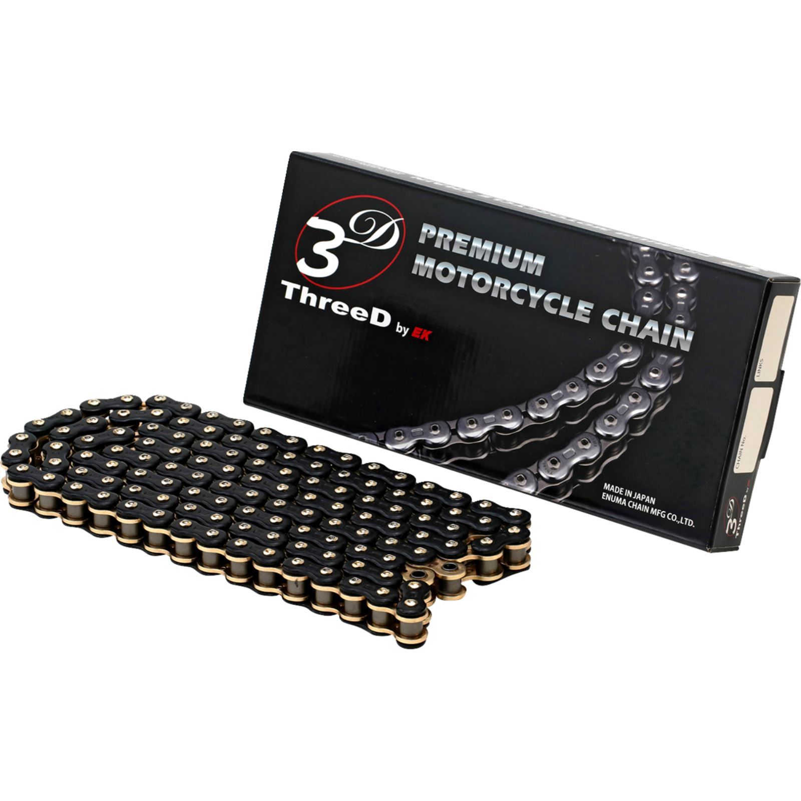 EK 520 L3D – Drive Chain – 120 Links – Black/Gold 520L3D-120KG
