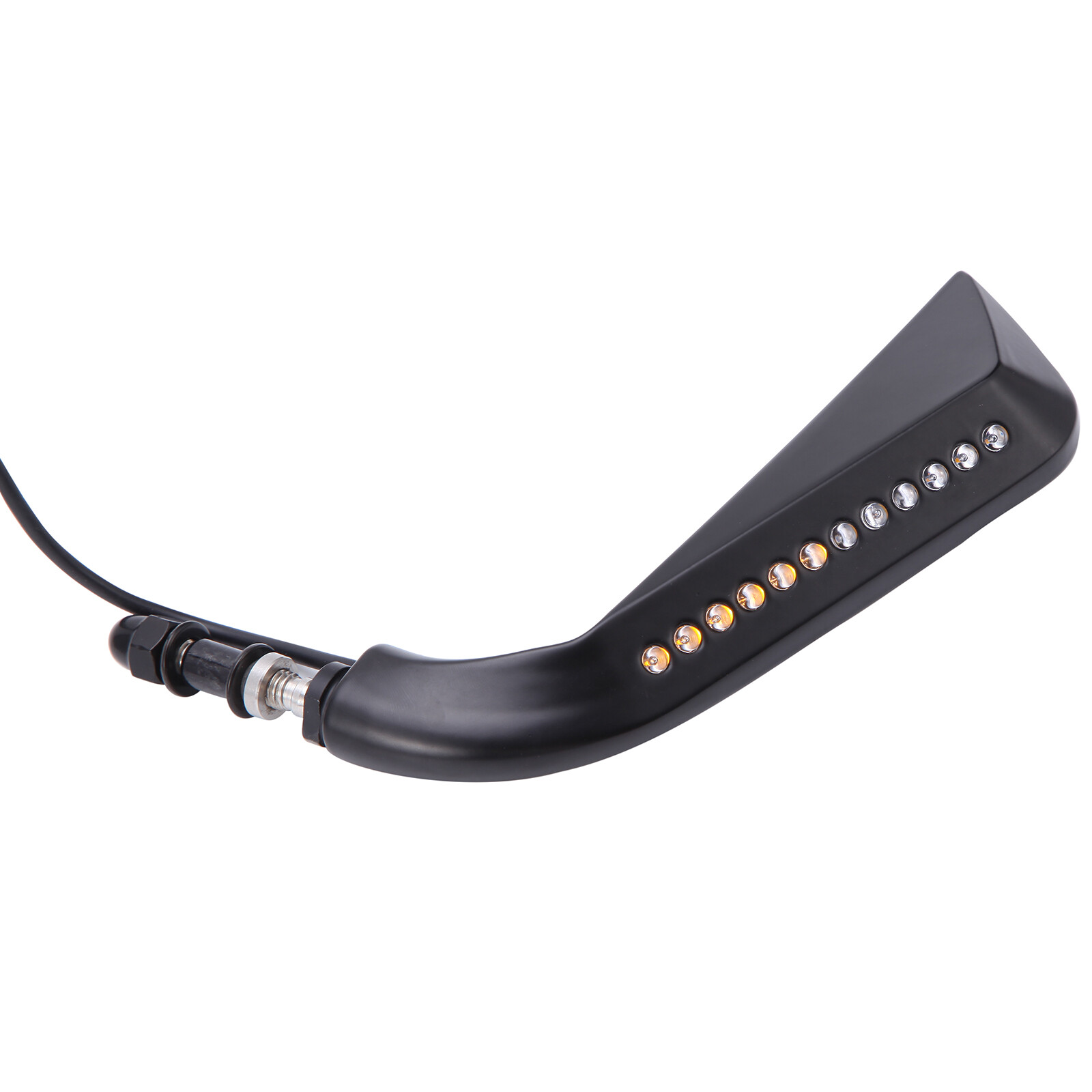 Black Motorcycle Mirrors w/ LED Turn Signal For Harley V-Rod Sportster Softail