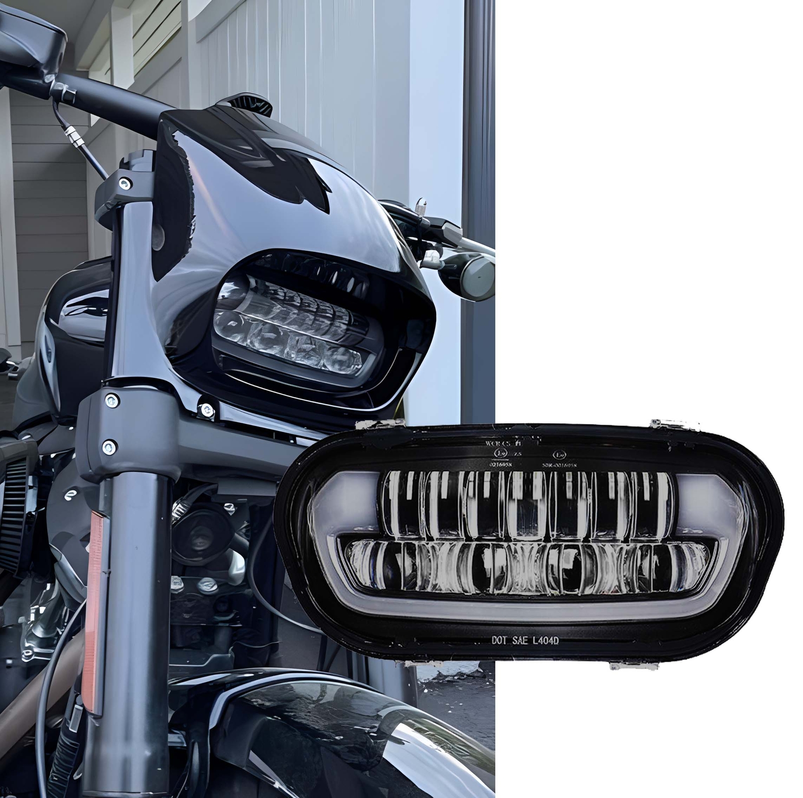 For Harley-Davidson Fatbob 2018 2019 LED Headlight Assembly High low Beam DRL
