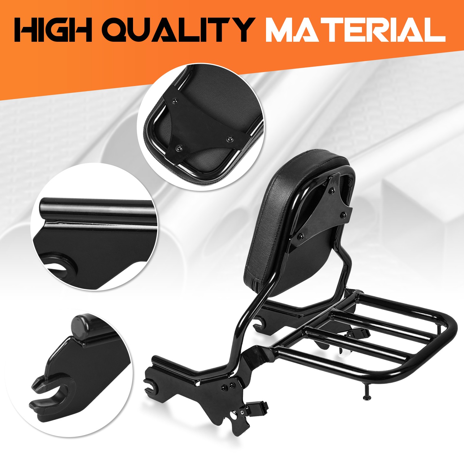 Backrest Sissy Bar Luggage Rack Detachable For Harley Low Rider FXLR 2018-2025