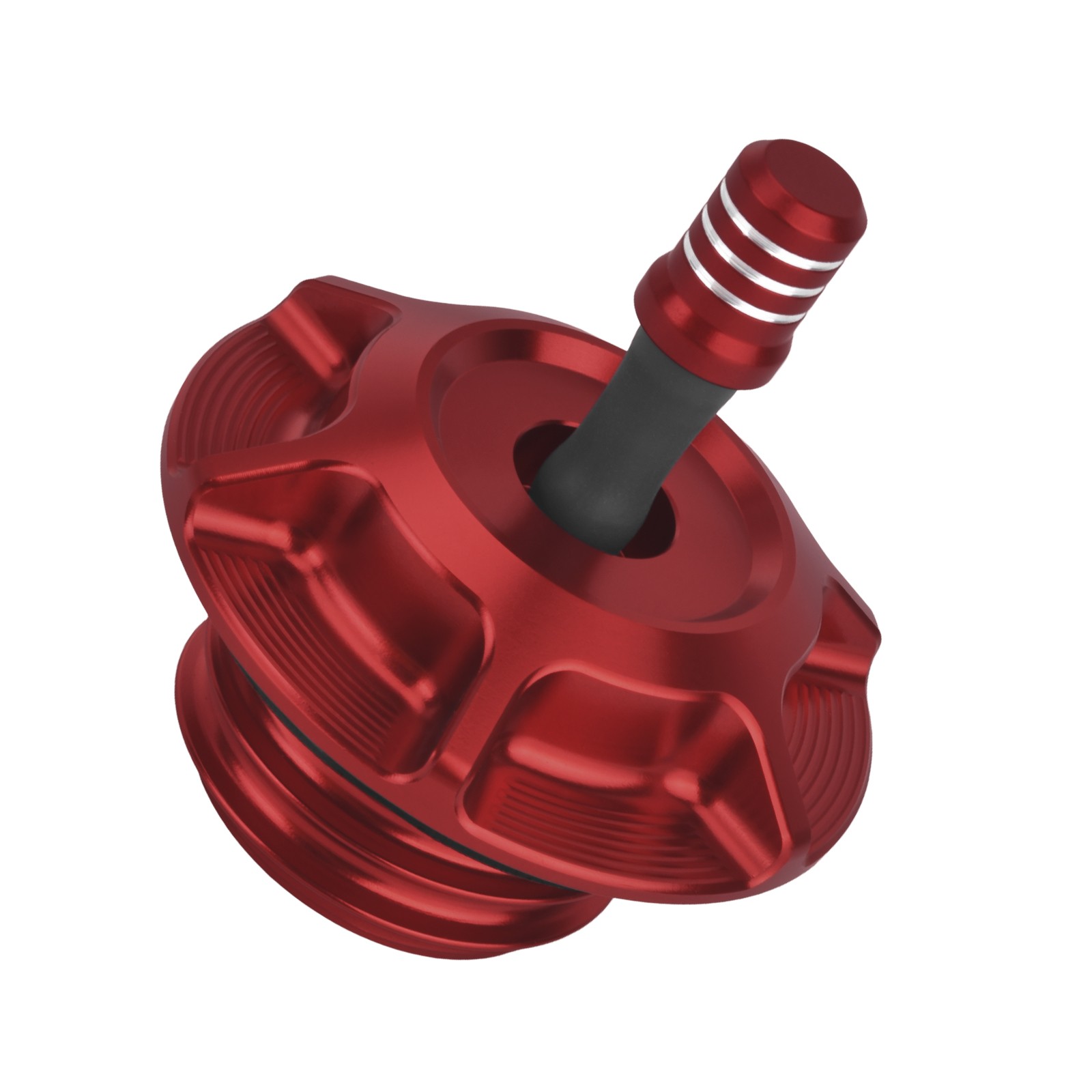 Gas Fuel Tank Red Cap w/ Vent Tube Universal Fit For Harley Touring Softail Dyna