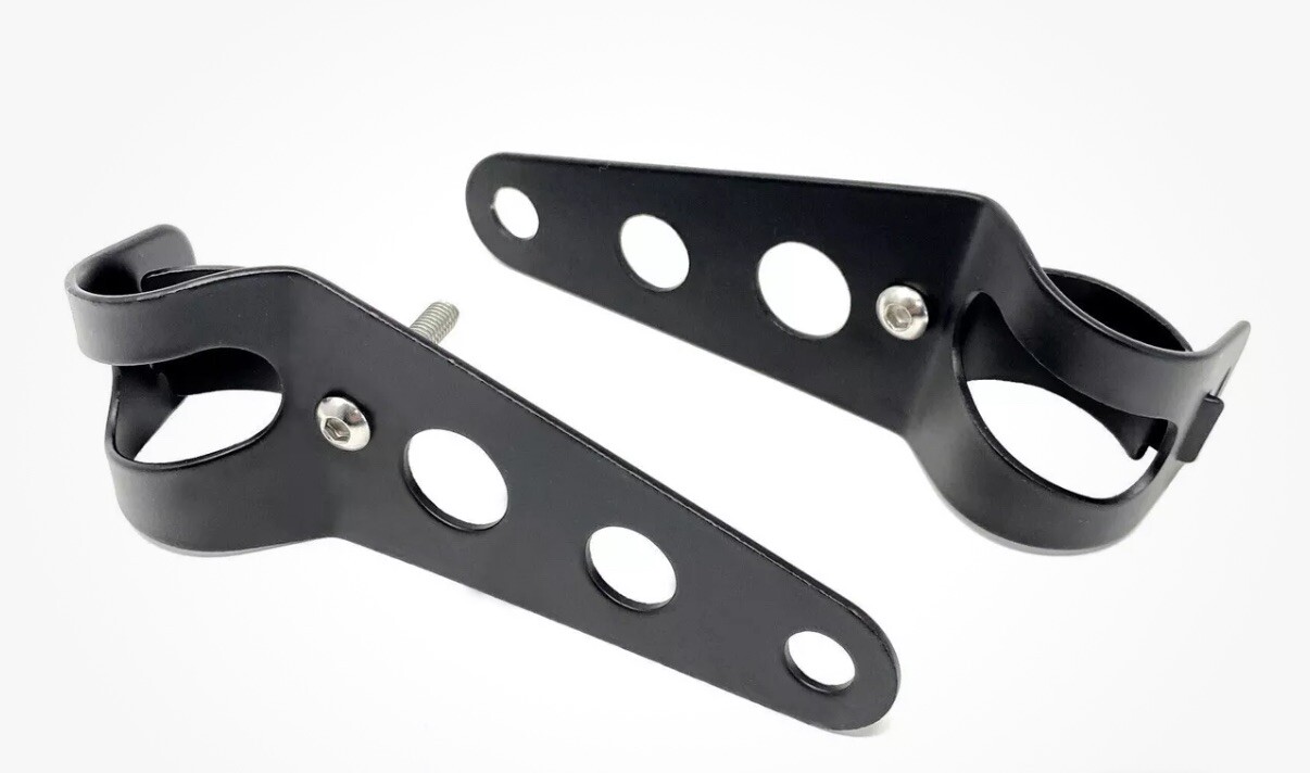 NEW Motorcycle Headlight Brackets BLACK for 32-41mm forks – Easy Fit & Durable
