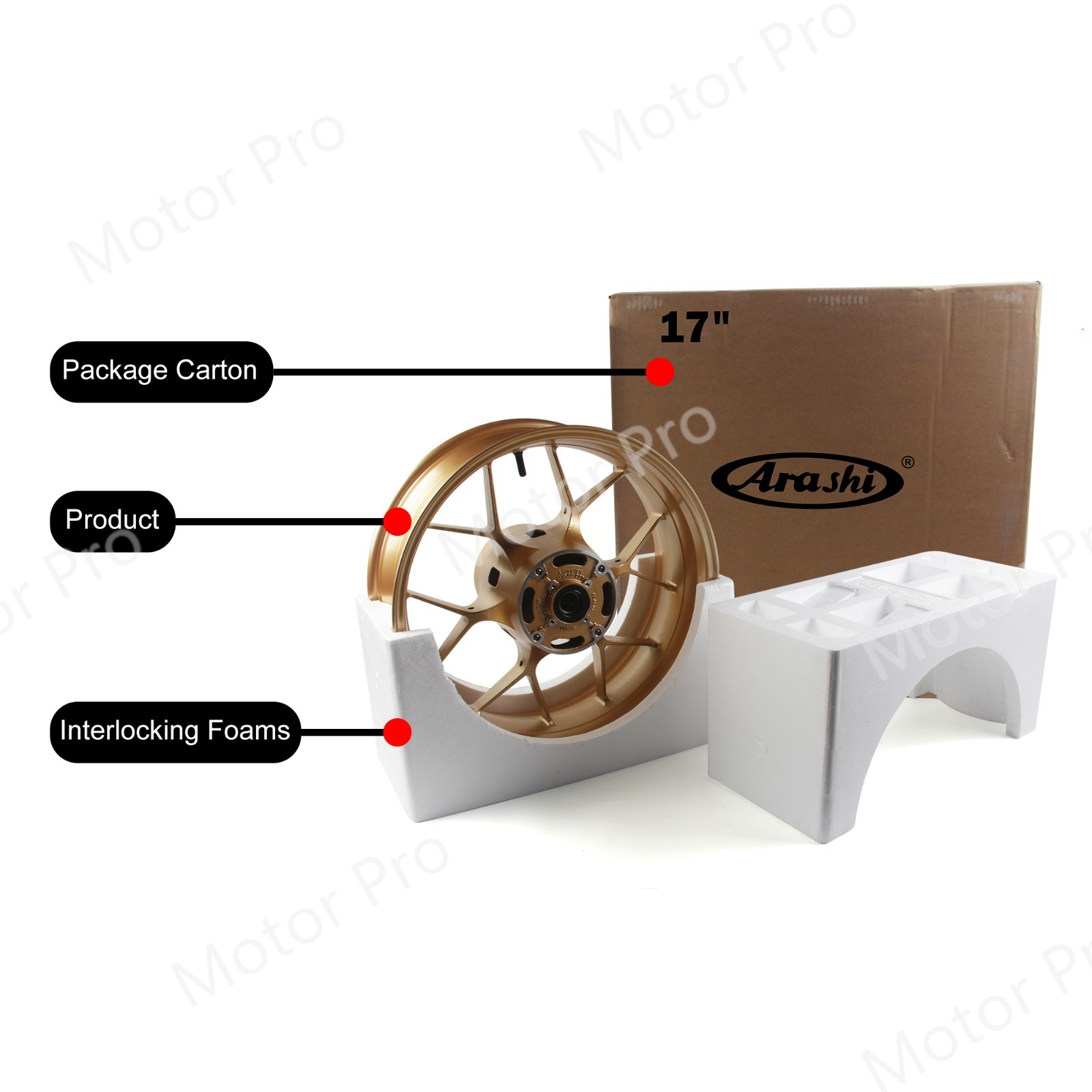 Arashi Front Rear Wheel Rims For Honda CBR1000RR 2008-2016 CBR 1000 RR Fireblade