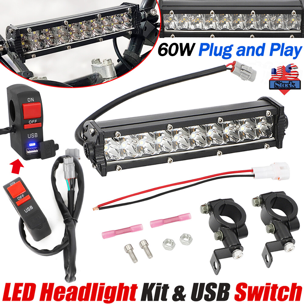 LED Headlight Light Bar Kit For Yamaha Raptor 700 R YFZ450R Banshee 350 YFM350