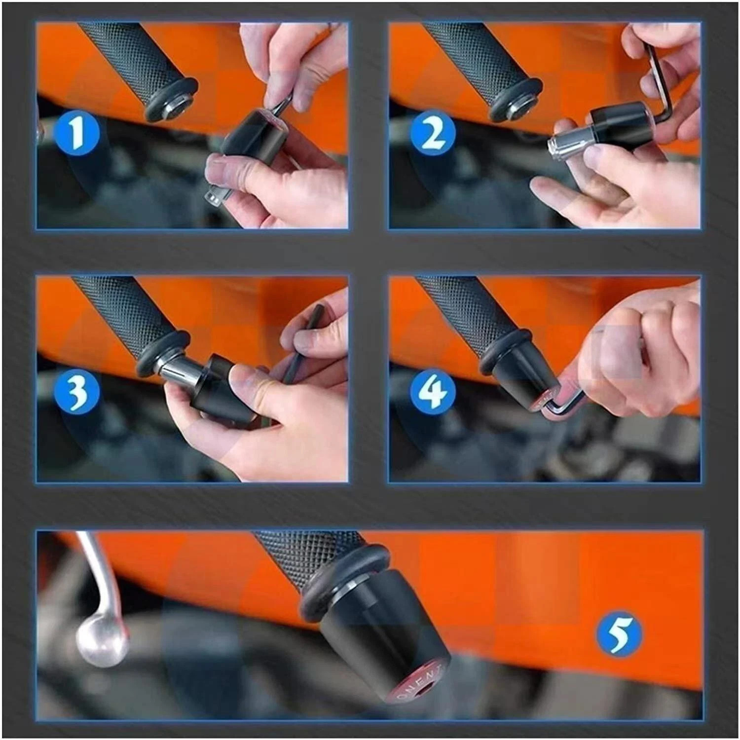 CNC Handle Grips Cap Brake Clutch Levers Set For NINJA ZX6R ZX-6R 1990-2021