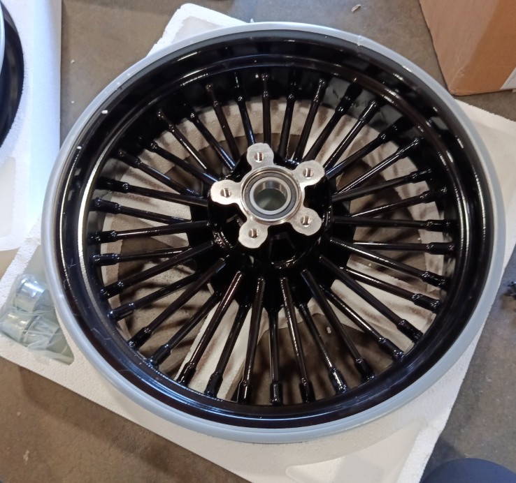 16X3.5 Fat Spoke Wheels Rims For Harley Sportster X48 Forty Eight Softail FLSTF
