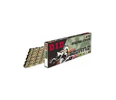 D.I.D 520 ATV2 X-Ring Chain – 98 Links – Gold Motorcycle ATV/UTV M520ATV298FB