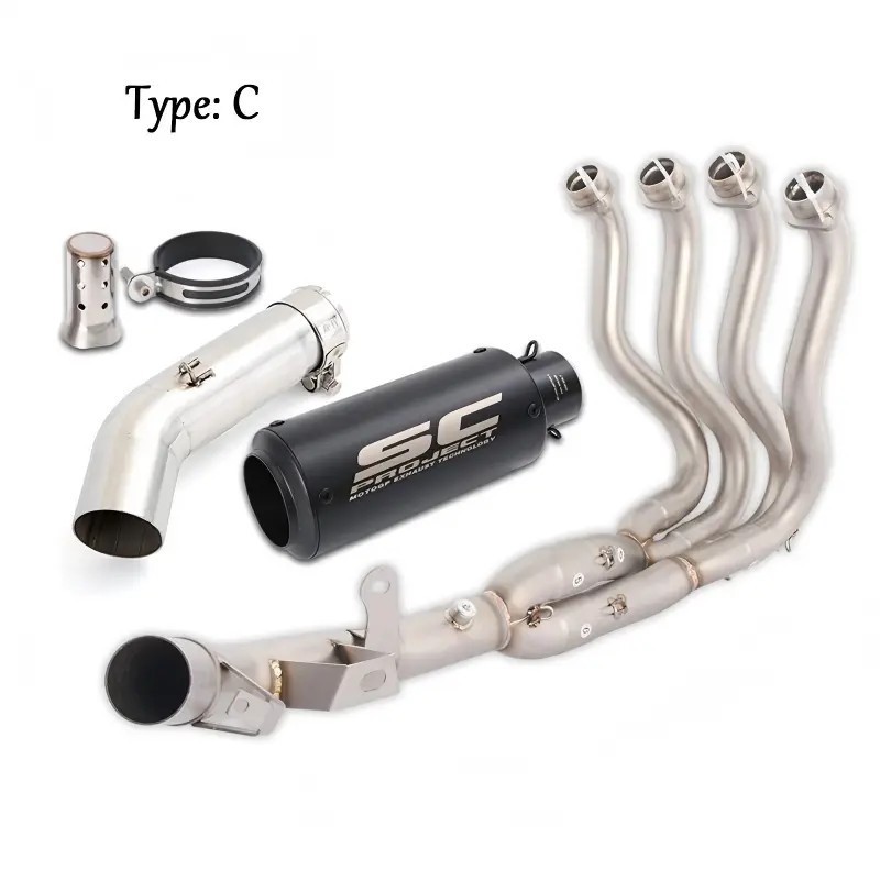 For Suzuki GSXR 600 750 2011-2025 Full Exhaust Header Mid Link Pipe With Muffler