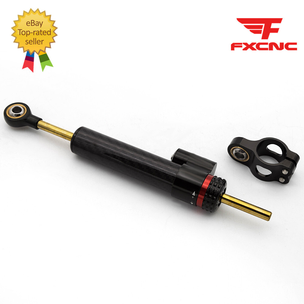 For YZF R6 2006-2020 Carbon Fiber Steering Damper Bracket Mount Kit Stabilizer