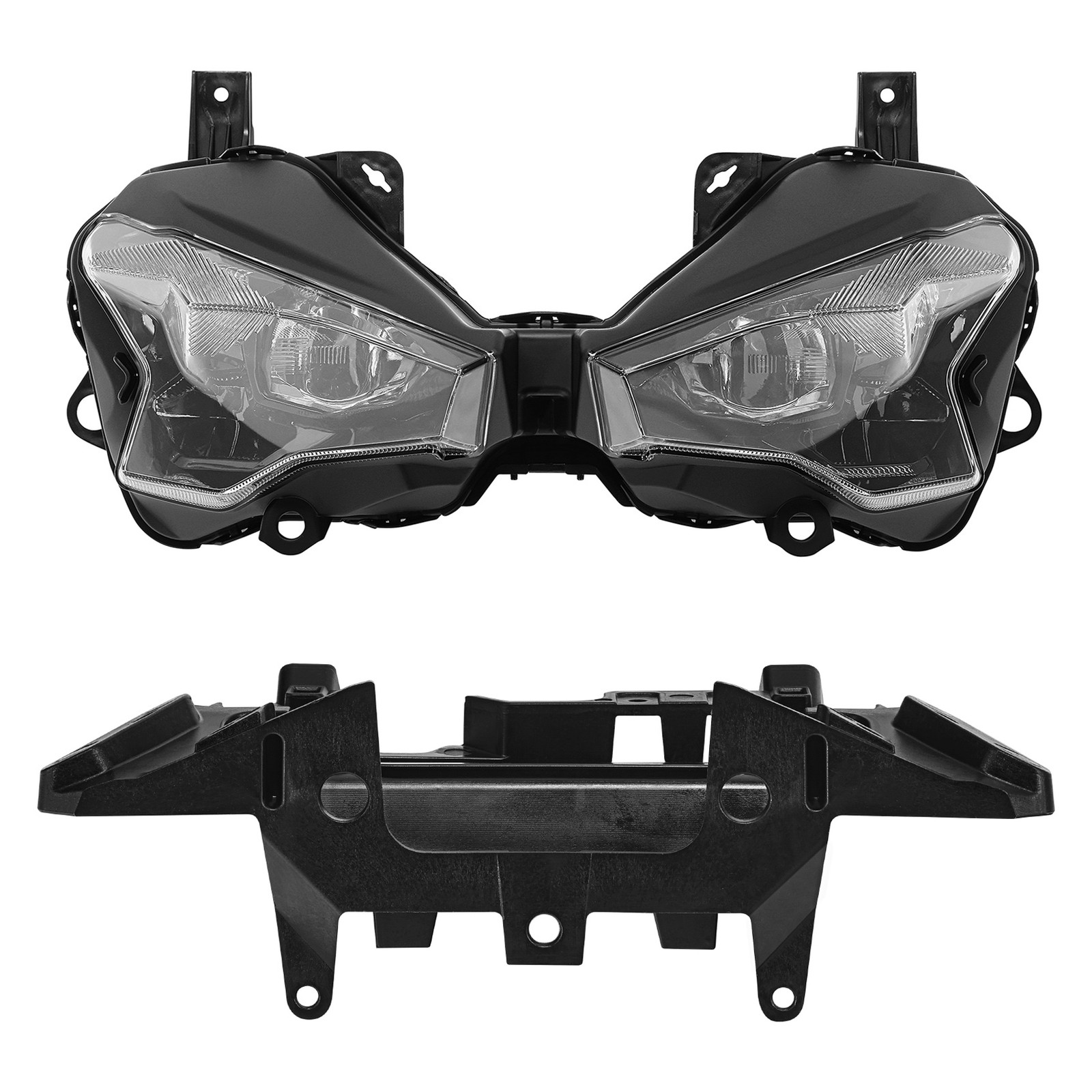 LED Headlight Fairing Gauge Stay Bracket Fit For Kawasaki Ninja ZX-6R 2024-2026