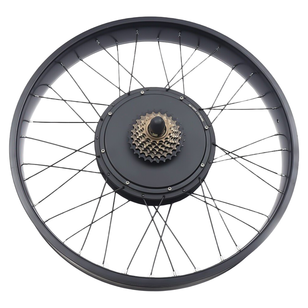 Ebike 48V 1500W 26″ Fat Tire Rear Wheel Conversion Kit, Hub motor with LCD