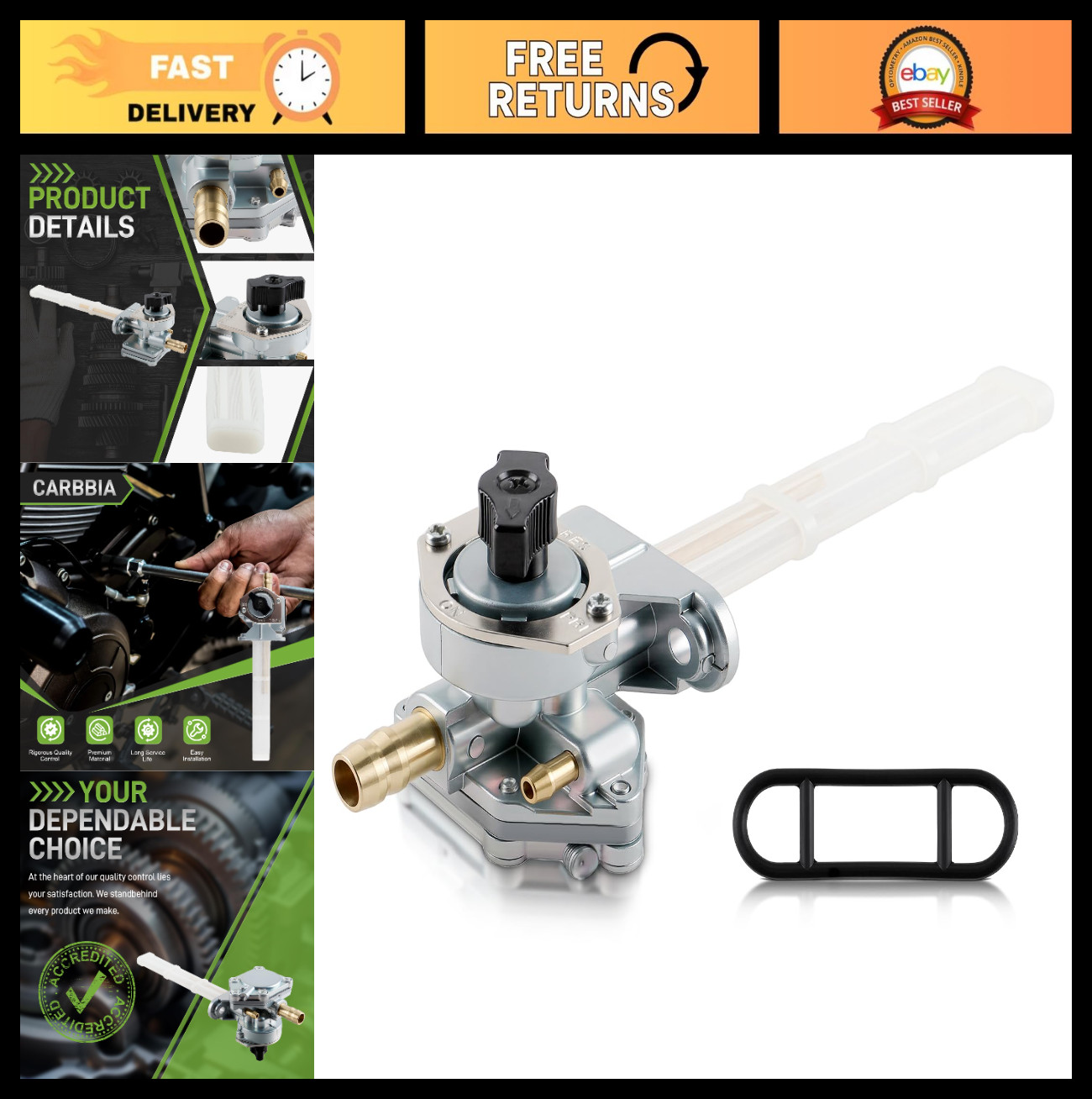 Fuel Petcock Valve for Kawasaki Vulcan 800 VN800 – High-Quality Replacement Part